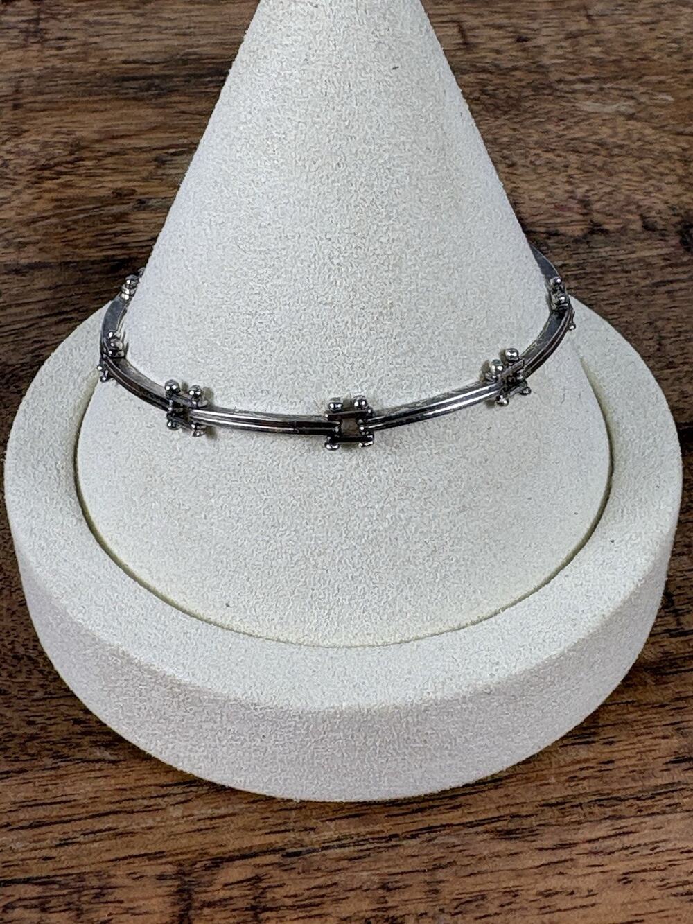 Vintage Silpada 925 Italy Sterling Silver Bar Link Bracelet Size 7